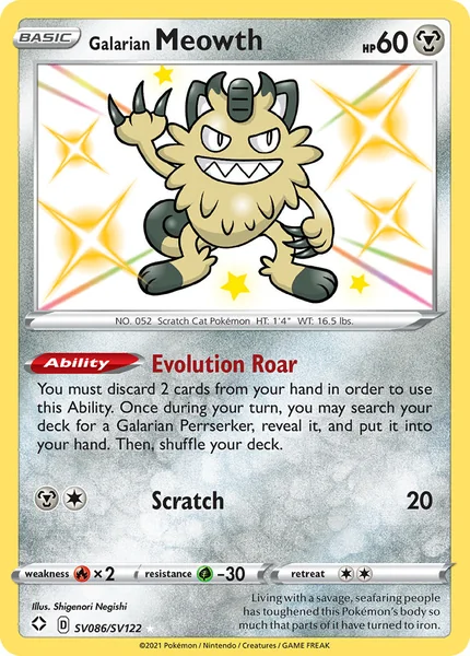 Galarian Meowth card image