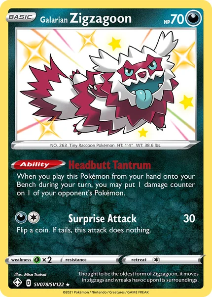 Galarian Zigzagoon card image