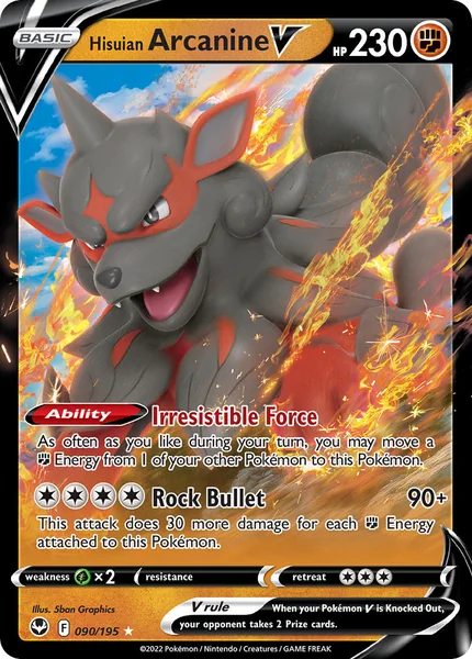Hisuian Arcanine V card image