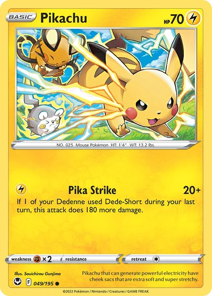 Pikachu card image