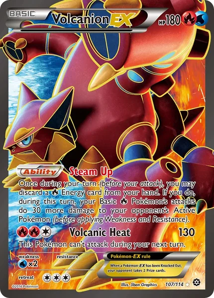 Volcanion EX card image