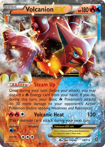 Volcanion EX card image