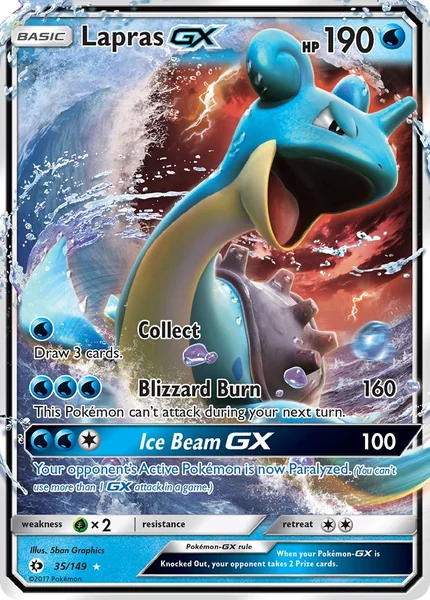 Lapras GX card image