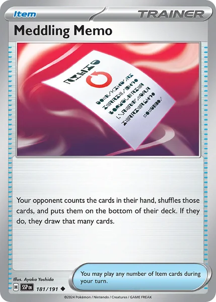 Meddling Memo card image