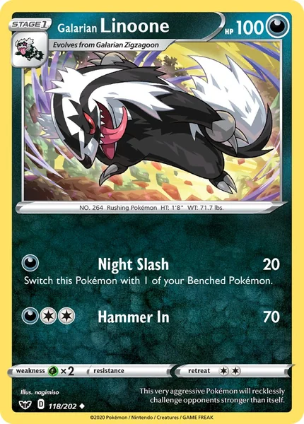 Galarian Linoone card image