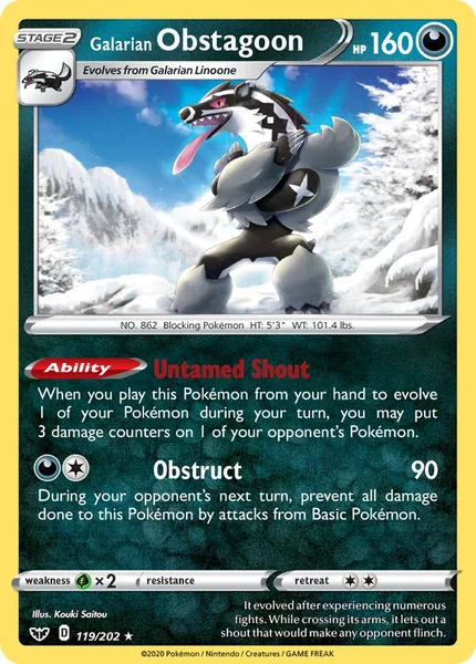 Galarian Obstagoon card image