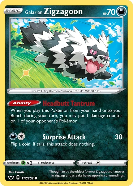 Galarian Zigzagoon card image