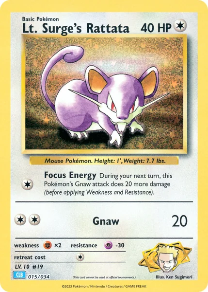 LT. Surge's Rattata card image