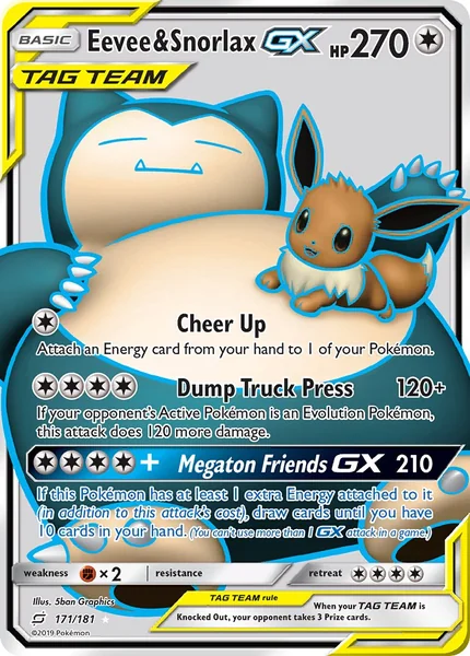 Eevee & Snorlax GX card image