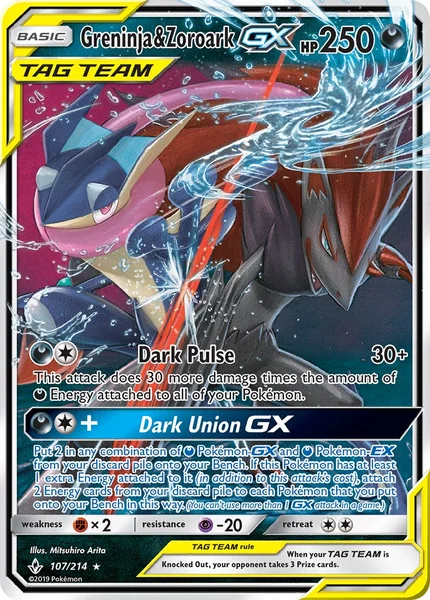 Greninja & Zoroark GX card image