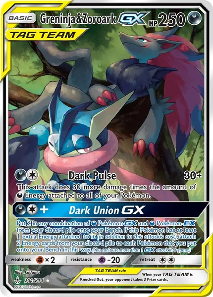 Greninja & Zoroark GX card image