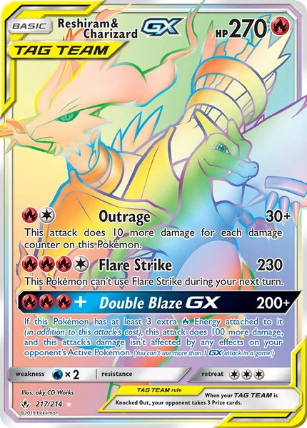 Reshiram & Charizard GX card image
