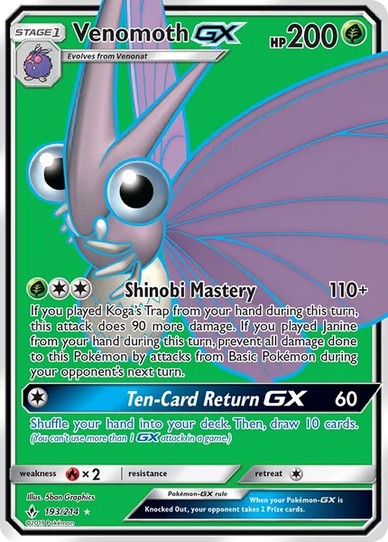 Venomoth GX card image