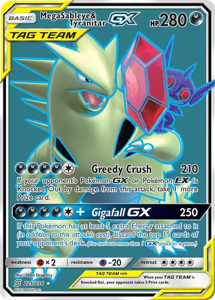 Mega Sableye & Tyranitar GX card image