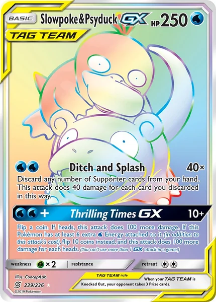 Slowpoke & Psyduck GX card image