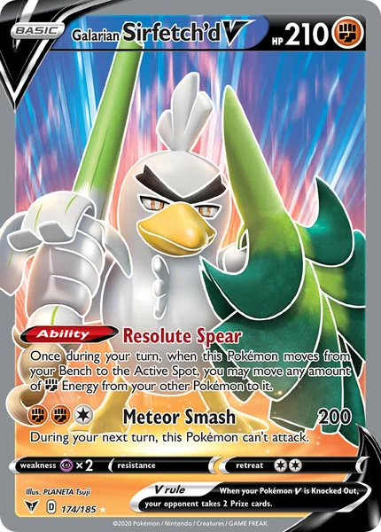 Galarian Sirfetch'd V card image
