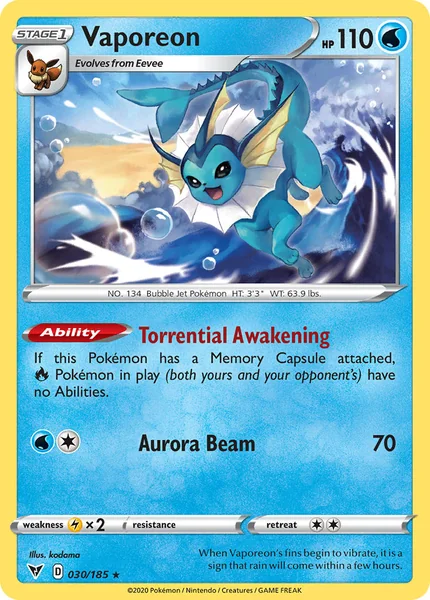 Vaporeon card image